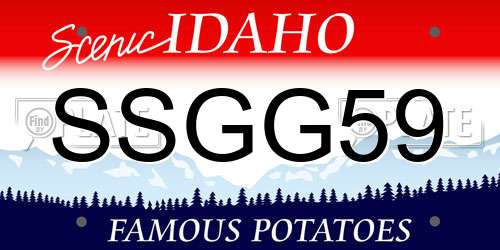 SSGG59 Idaho License Plate