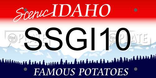 SSGI10 Idaho License Plate