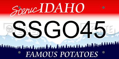 SSGO45 Idaho License Plate