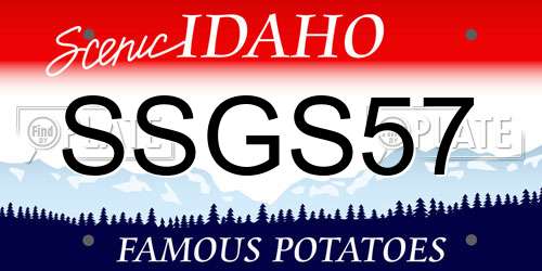 SSGS57 Idaho License Plate
