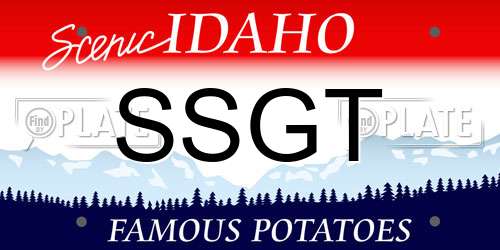 SSGT Idaho License Plate