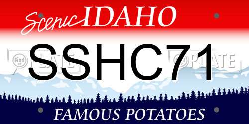 SSHC71 Idaho License Plate