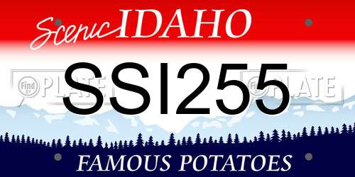 SSI255 Idaho License Plate