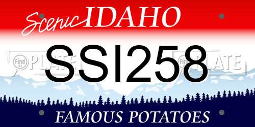 SSI258 Idaho License Plate