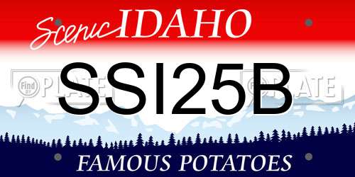 SSI25B Idaho License Plate