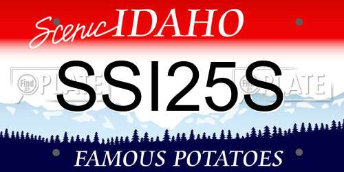 SSI25S Idaho License Plate