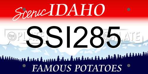 SSI285 Idaho License Plate
