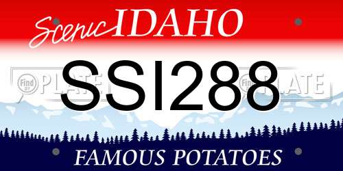 SSI288 Idaho License Plate