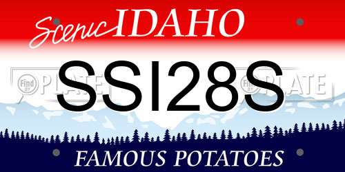 SSI28S Idaho License Plate