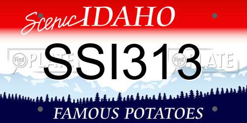 SSI313 Idaho License Plate