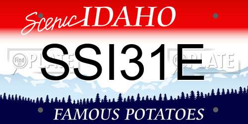 SSI31E Idaho License Plate