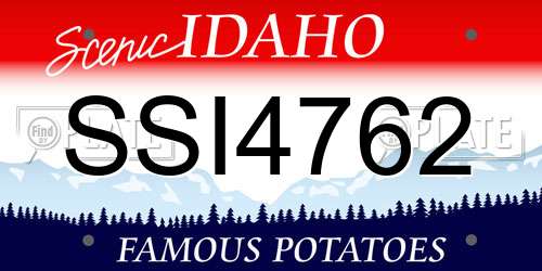 SSI4762 Idaho License Plate
