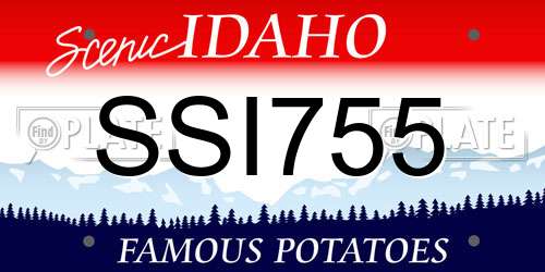 SSI755 Idaho License Plate