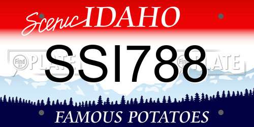 SSI788 Idaho License Plate