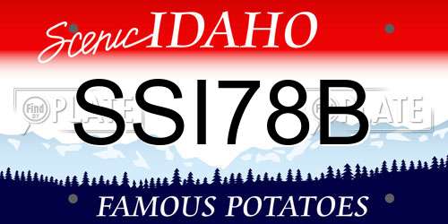 SSI78B Idaho License Plate