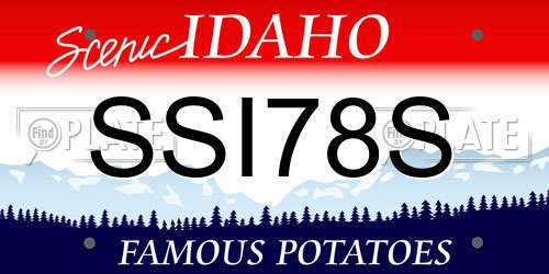 SSI78S Idaho License Plate