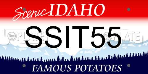 SSIT55 Idaho License Plate