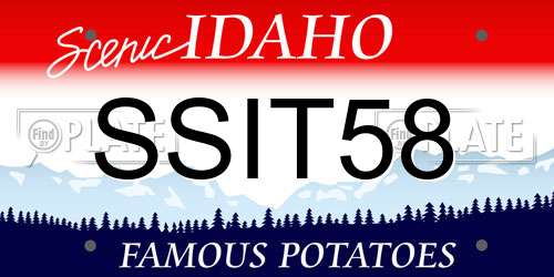 SSIT58 Idaho License Plate