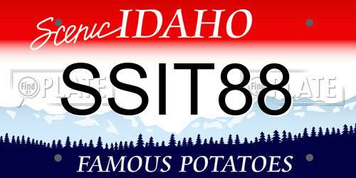 SSIT88 Idaho License Plate