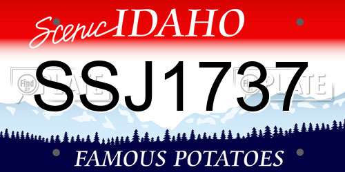 SSJ1737 Idaho License Plate