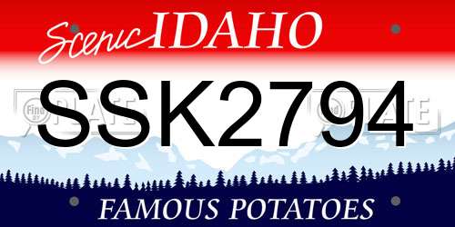 SSK2794 Idaho License Plate