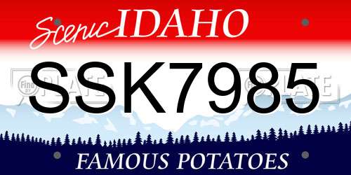 SSK7985 Idaho License Plate