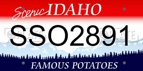 SSO2891 Idaho License Plate