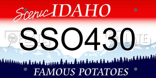 SSO430 Idaho License Plate