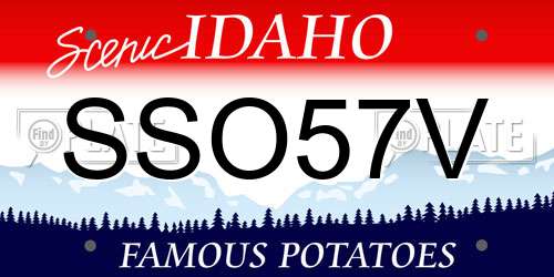 SSO57V Idaho License Plate