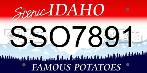 SSO7891 Idaho License Plate
