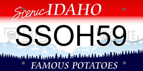 SSOH59 Idaho License Plate