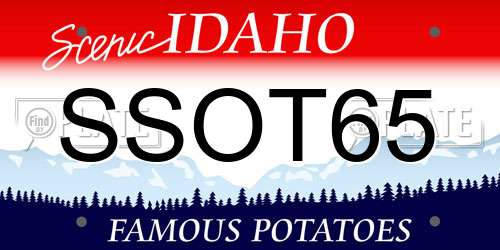SSOT65 Idaho License Plate