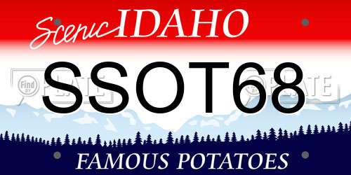 SSOT68 Idaho License Plate