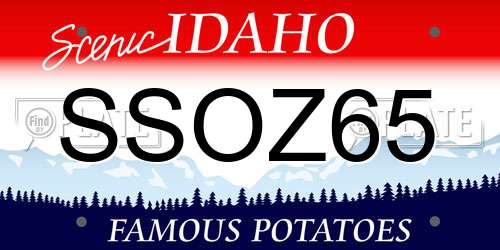 SSOZ65 Idaho License Plate