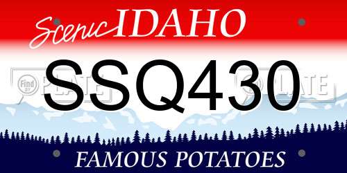 SSQ430 Idaho License Plate