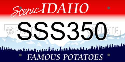 SSS350 Idaho License Plate