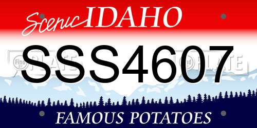 SSS4607 Idaho License Plate