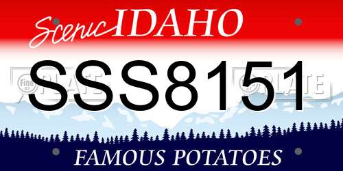 SSS8151 Idaho License Plate