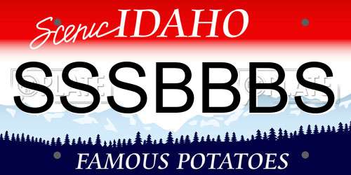 SSSBBBS Idaho License Plate