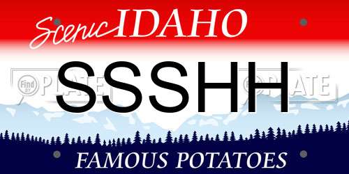 SSSHH Idaho License Plate