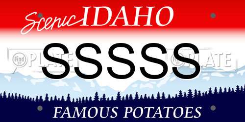 SSSSS Idaho License Plate