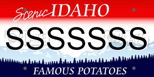 SSSSSSS Idaho License Plate