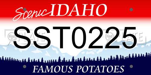 SST0225 Idaho License Plate