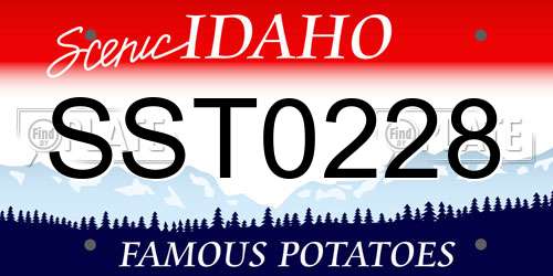 SST0228 Idaho License Plate