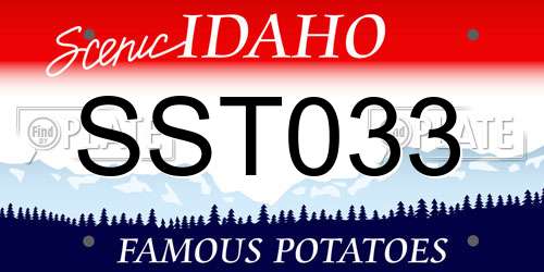 SST033 Idaho License Plate
