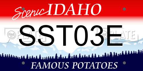 SST03E Idaho License Plate