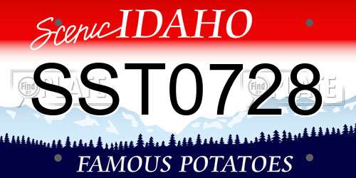 SST0728 Idaho License Plate