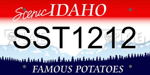 SST1212 Idaho License Plate
