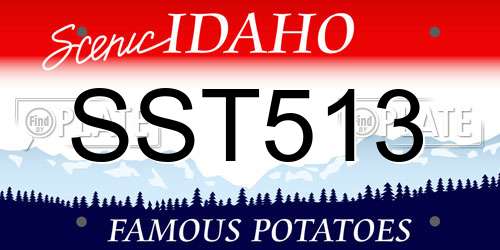 SST513 Idaho License Plate