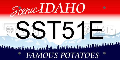 SST51E Idaho License Plate